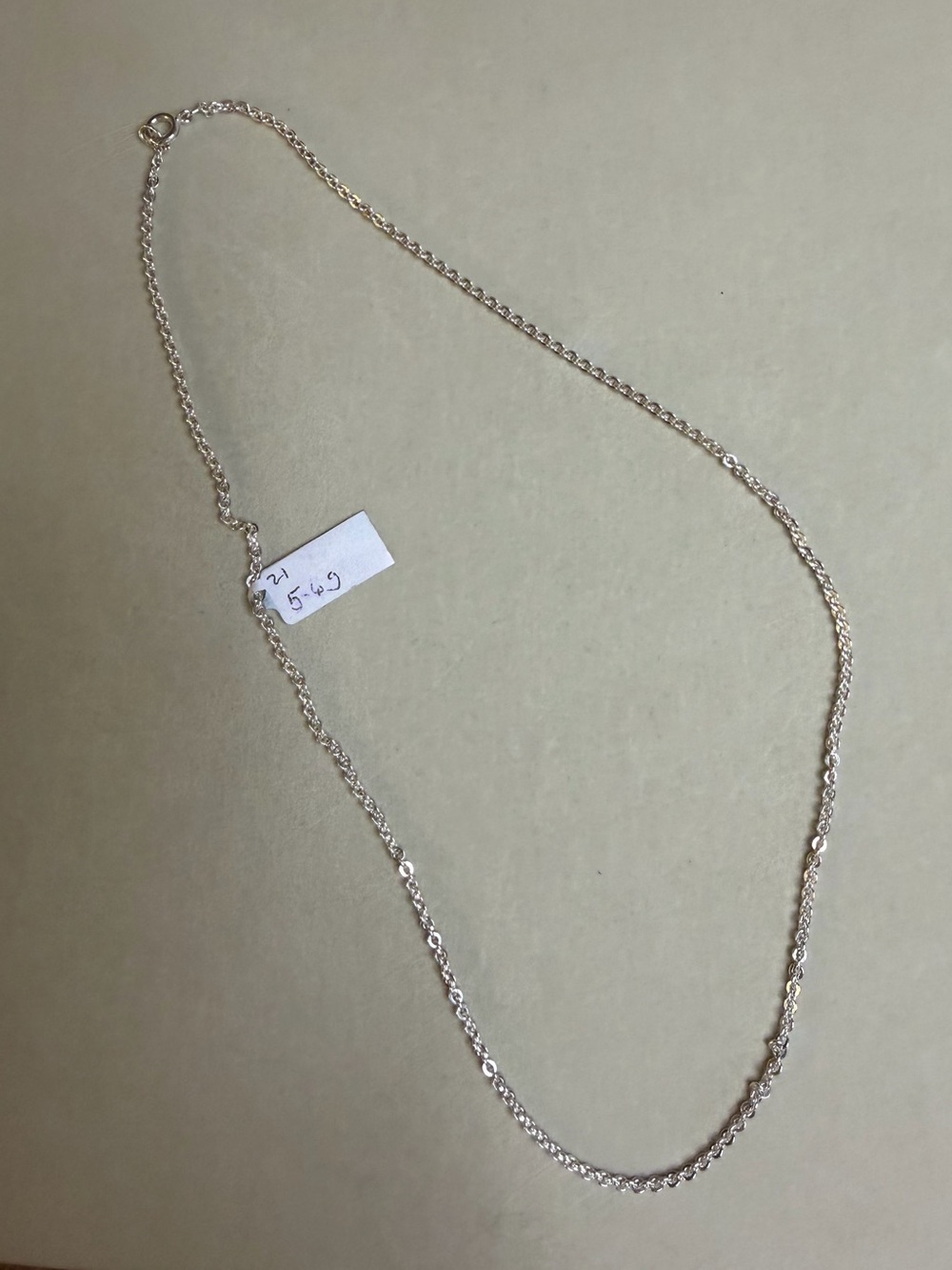 925 Sterling Silver 19” Delicate Rope Chain Necklace